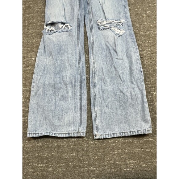 Women’s Vervet Size 24 distressed Jeans Light Wash Baggy Straight Boyfriend - Picture 11 of 11
